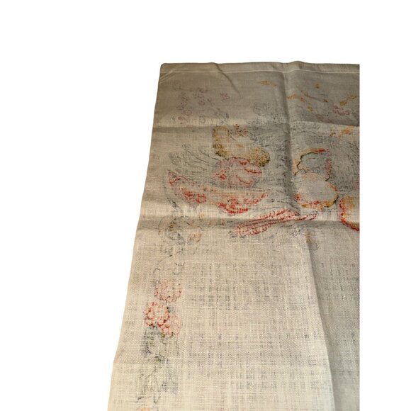 Vintage 1976 Cloth Wall Hanging Calendar  Fruit and Vegetables Theme - Picture 5 of 6